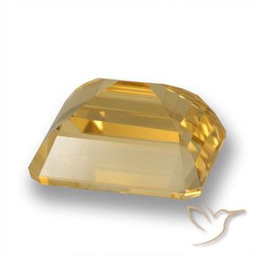 Citrine Orange-or léger naturelle Octogone / coupe Émeraude, 6.04 ct, VVS-VS