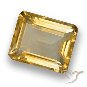 Citrine Doré naturelle Octogone / coupe Émeraude, 4.36 ct, VVS