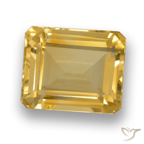 Citrine Doré naturelle Octogone / coupe Émeraude, 4.46 ct, VVS