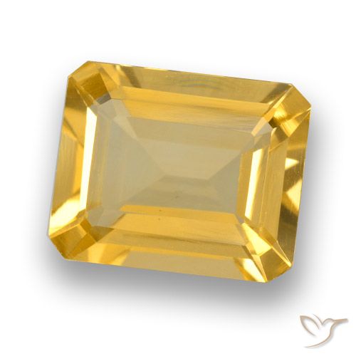 Citrine Or moyen naturelle Octogone / coupe Émeraude, 3.61 ct, VVS
