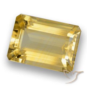 Citrine Doré moyen naturelle Octogone / coupe Émeraude, 6.21 ct, VVS