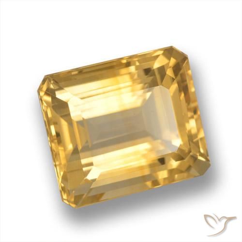 Citrine Or moyen naturelle Octogone / coupe Émeraude, 5.65 ct, VVS-VS