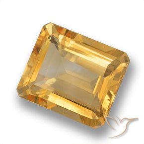 Citrine Orange-or naturelle Octogone / coupe Émeraude, 5.42 ct, VS