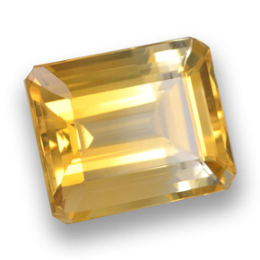 Citrine Orange doré profond naturelle Taille émeraude, 5.90 ct, VVS-VS