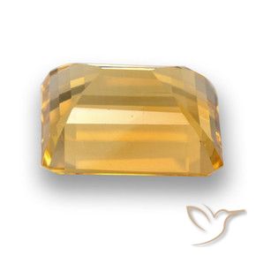 Citrine Orange-or naturelle Octogone / coupe Émeraude, 5.27 ct, VVS-VS