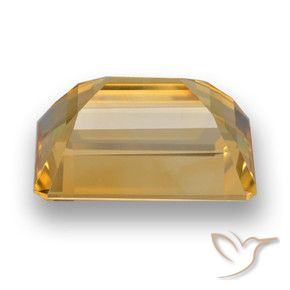 Citrine Orange Doré naturelle Octogone / coupe Émeraude, 7.21 ct, VVS-VS