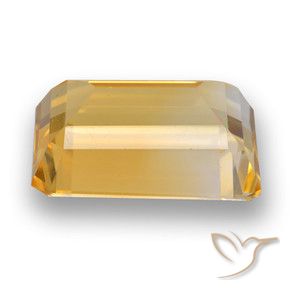Citrine Doré moyen-léger naturelle Octogone / coupe Émeraude, 7.09 ct, VVS-VS