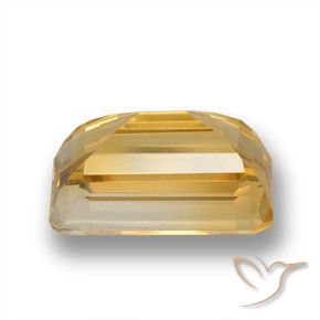 Citrine Doré moyen-foncé naturelle Octogone / coupe Émeraude, 4.09 ct, VVS-VS