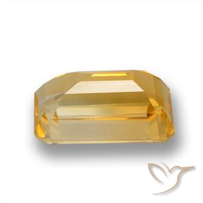 Citrine Orange-or naturelle Octogone / coupe Émeraude, 3.80 ct, VVS