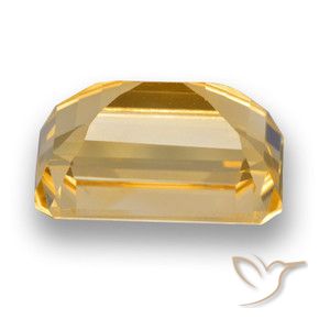 Citrine Orange-or moyen-léger naturelle Octogone / coupe Émeraude, 4.65 ct, VVS-VS