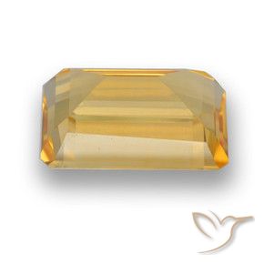Citrine Orange-or naturelle Octogone / coupe Émeraude, 4.37 ct, VVS-VS