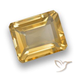 Citrine Orange-or naturelle Octogone / coupe Émeraude, 4.41 ct, VVS