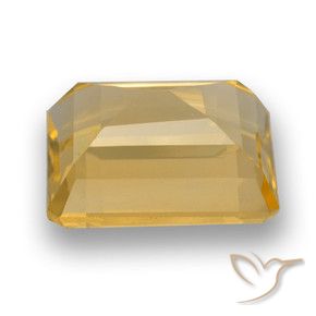 Citrine Orange-or naturelle Octogone / coupe Émeraude, 4.41 ct, VVS