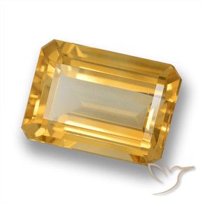 Citrine Orange-or moyen-léger naturelle Octogone / coupe Émeraude, 6.26 ct, VVS-VS