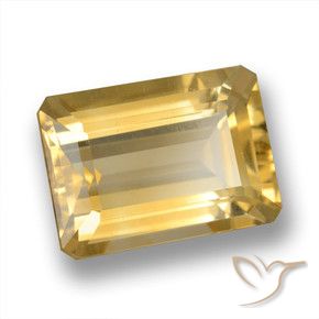 Citrine Or naturelle Octogone / coupe Émeraude, 7.29 ct, VVS-VS