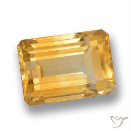 Citrine Orange-or moyen-léger naturelle Octogone / coupe Émeraude, 8.79 ct, VVS-VS
