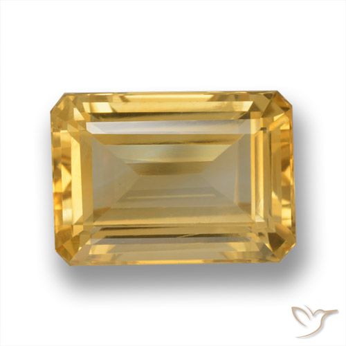 Citrine Or moyen naturelle Octogone / coupe Émeraude, 7.86 ct, VVS-VS