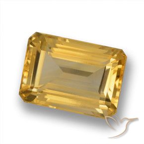 Citrine Or moyen naturelle Octogone / coupe Émeraude, 7.86 ct, VVS-VS