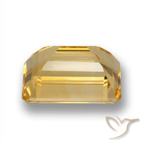 Citrine Or naturelle Octogone / coupe Émeraude, 7.63 ct, VVS-VS
