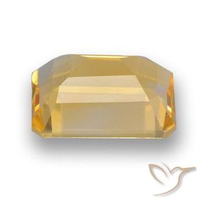 Citrine Orange Doré naturelle Octogone / coupe Émeraude, 3.76 ct, VVS-VS