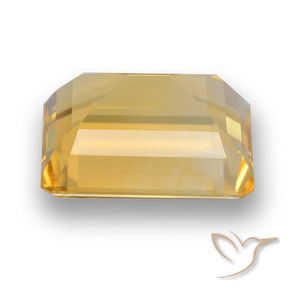 Citrine Doré moyen-foncé naturelle Octogone / coupe Émeraude, 4.16 ct, VVS