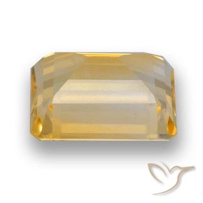 Citrine Doré moyen-foncé naturelle Octogone / coupe Émeraude, 4.34 ct, VVS-VS