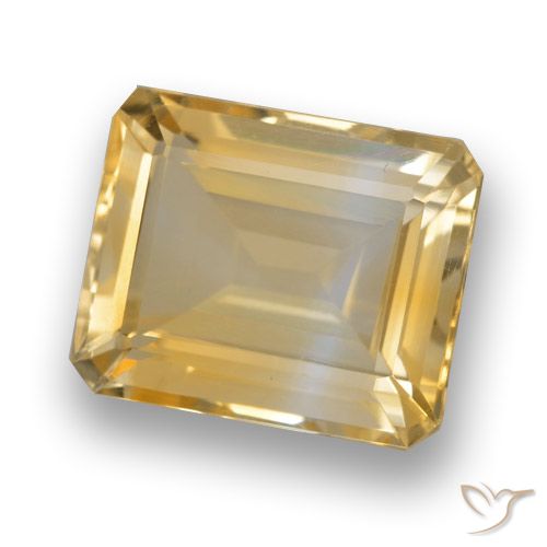 4.15ct Naturel Doré Citrine, Taille émeraude, VVS