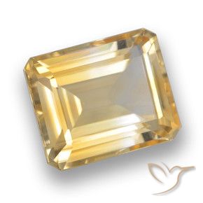 Citrine Doré naturelle Octogone / coupe Émeraude, 4.15 ct, VVS