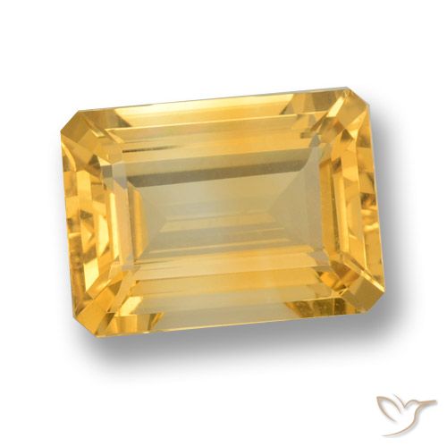 Citrine Or moyen naturelle Octogone / coupe Émeraude, 7.40 ct, VVS-VS