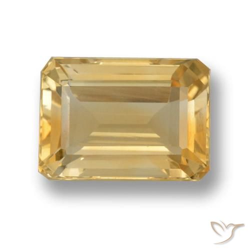 7.85ct Naturel Or Citrine, Taille émeraude, VVS-VS