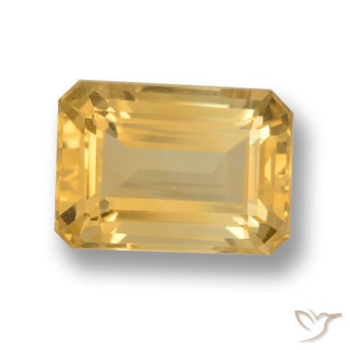 Citrine Or moyen naturelle Octogone / coupe Émeraude, 7.25 ct, VVS-VS