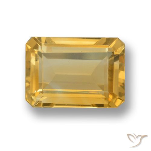 Citrine Doré naturelle Octogone / coupe Émeraude, 6.64 ct, VVS-VS
