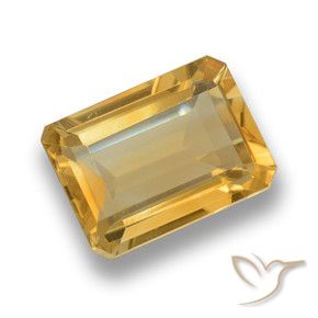 Citrine Doré naturelle Octogone / coupe Émeraude, 6.64 ct, VVS-VS