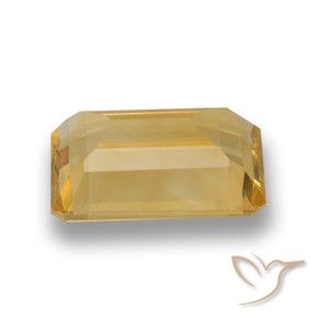 Citrine Doré naturelle Octogone / coupe Émeraude, 6.64 ct, VVS-VS