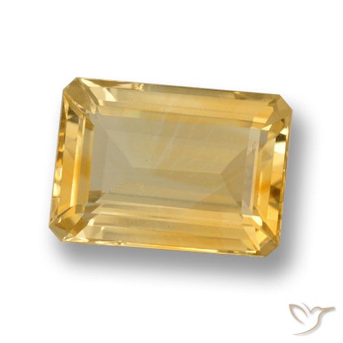 7.22ct Naturel Or Citrine, Taille émeraude, VVS-VS