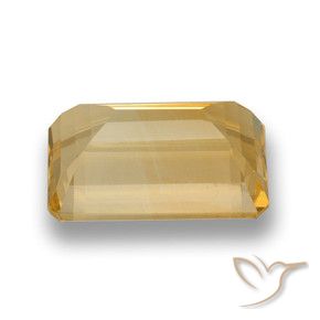 Citrine Or naturelle Octogone / coupe Émeraude, 7.22 ct, VVS-VS