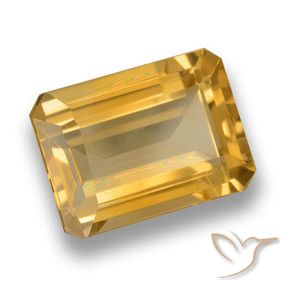Citrine Doré foncé naturelle Octogone / coupe Émeraude, 6.79 ct, VVS-VS
