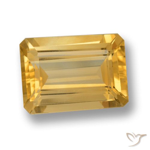 6.63ct Naturel Or Citrine, Taille émeraude, VVS-VS