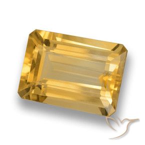 Citrine Or naturelle Octogone / coupe Émeraude, 6.63 ct, VVS-VS