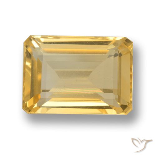 Citrine Doré moyen-foncé naturelle Octogone / coupe Émeraude, 7.98 ct, VVS-VS