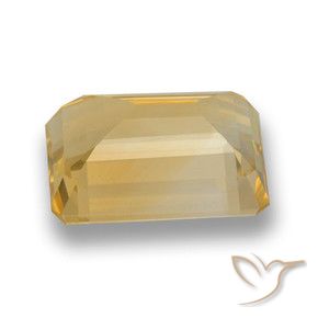 Citrine Doré moyen-foncé naturelle Octogone / coupe Émeraude, 7.98 ct, VVS-VS
