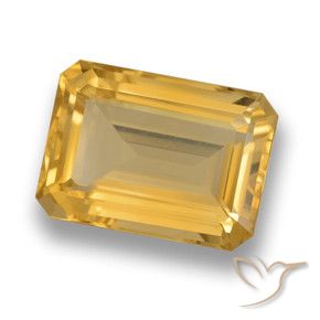 Citrine Or moyen naturelle Octogone / coupe Émeraude, 7.52 ct, VVS