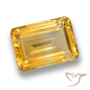 Citrine Orange doré profond naturelle Octogone / coupe Émeraude, 7.06 ct, VVS