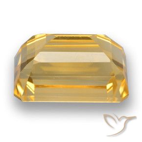 Citrine Doré moyen naturelle Octogone / coupe Émeraude, 5.51 ct, VVS