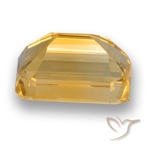Citrine Orange doré profond naturelle Octogone / coupe Émeraude, 4.63 ct, VVS-VS