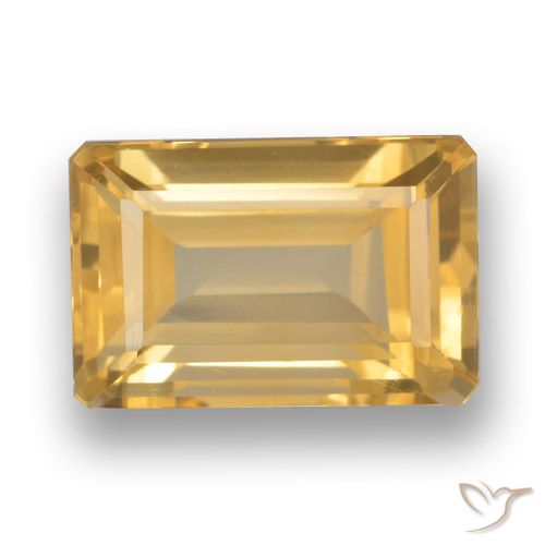 Citrine Orange-or léger naturelle Octogone / coupe Émeraude, 4.53 ct, VVS-VS
