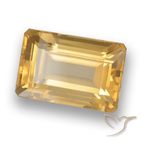 Citrine Orange-or léger naturelle Octogone / coupe Émeraude, 4.53 ct, VVS-VS
