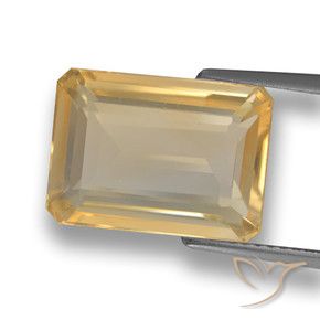 Citrine Or naturelle Octogone / coupe Émeraude, 6.89 ct, VVS-VS