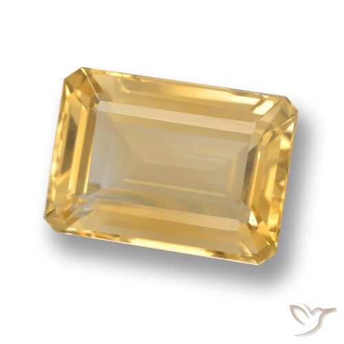 Citrine Or naturelle Octogone / coupe Émeraude, 7.50 ct, VVS