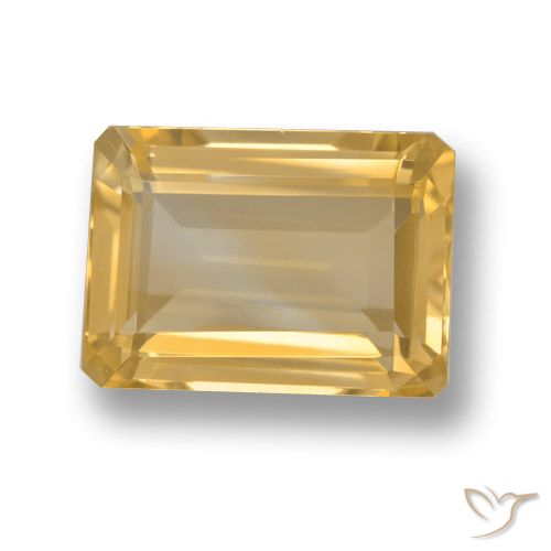 Citrine Or naturelle Octogone / coupe Émeraude, 7.24 ct, VVS